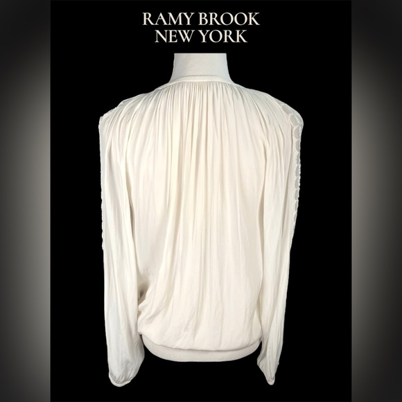 Ramy Brook | Long Sleeve Tassel Tie Blouse - Picture 3 of 8
